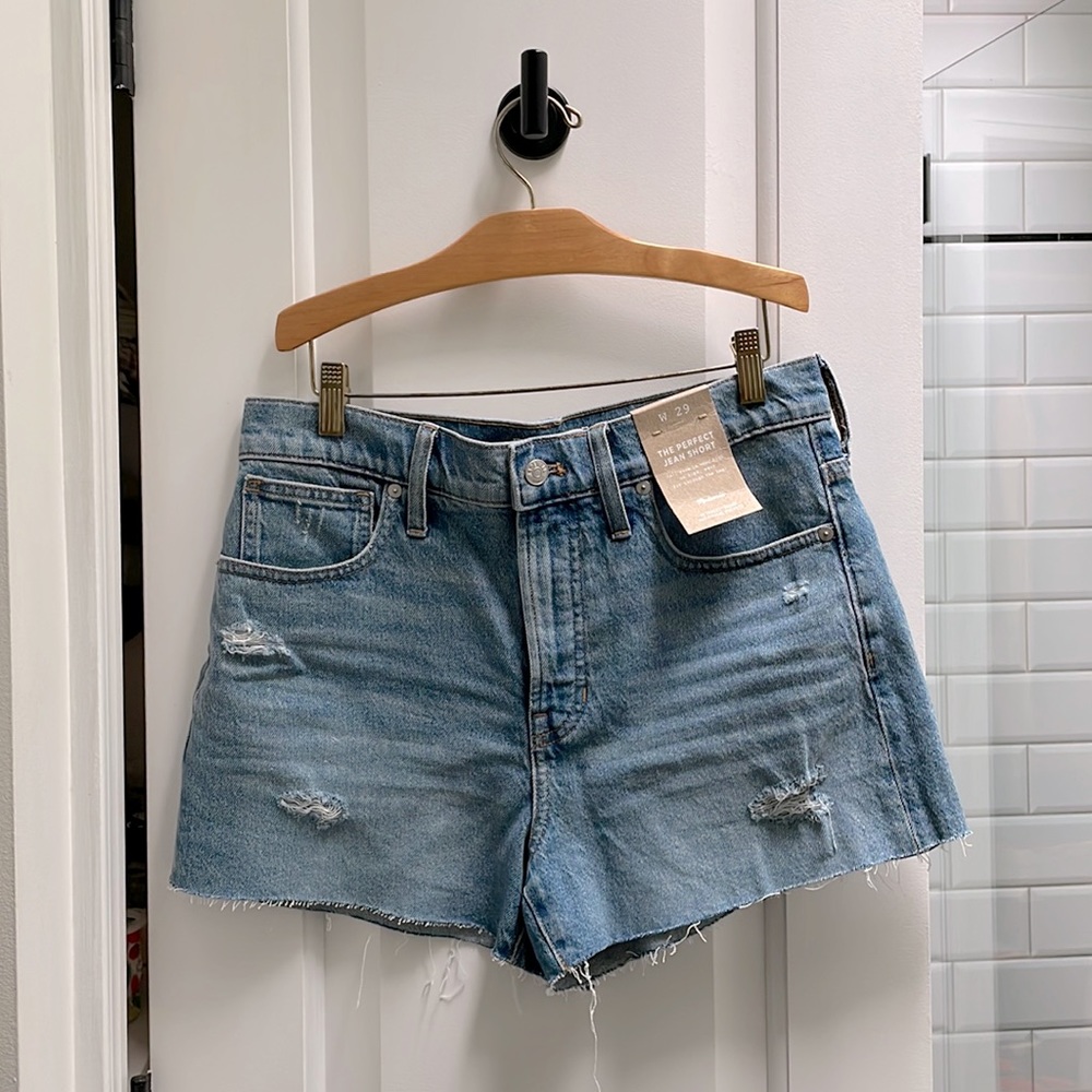 Madewell NWT The Perfect Jean Short - Snyder wash - Tencel edition
